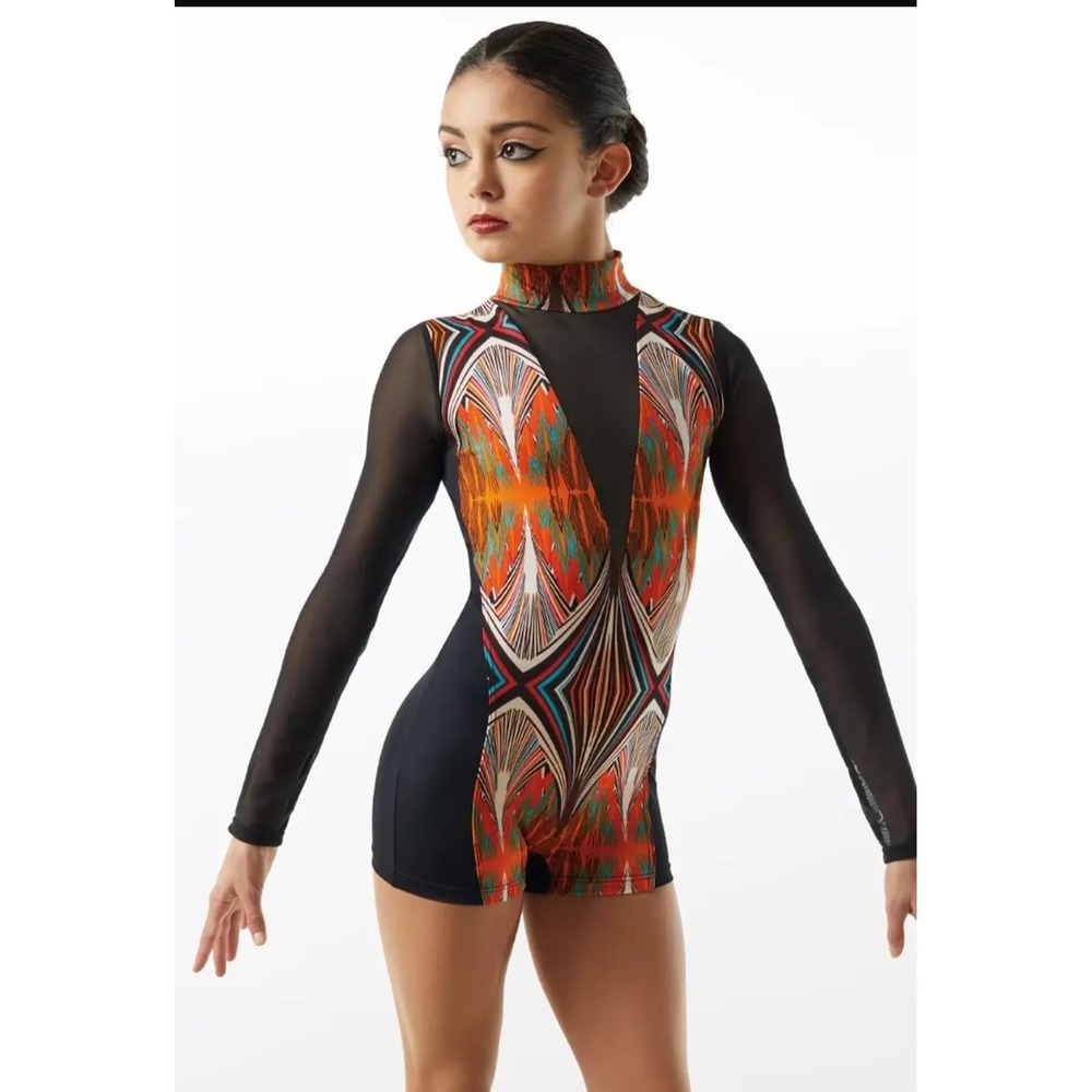 Weissman Moon Trance 11426 Dance Costume Acro Biketard Adult Medium MA